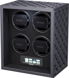 Benson Watch Winder Black Series Leather 4.22.CF Carbon Fibre