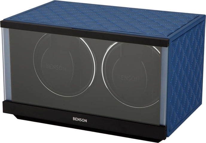 Benson Watch Winder Double Swiss Series 2.20 Blue Limited Leather Edition
