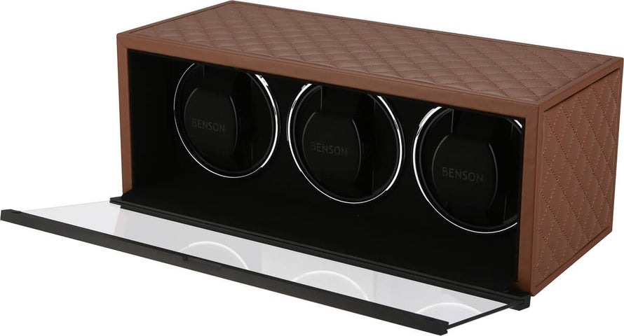 Benson Watch Winder Triple Swiss Series 3.20 Light Brown