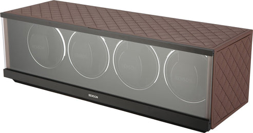 Benson Watch Winder Quad Swiss Series 4.20 Dark Brown Leather
