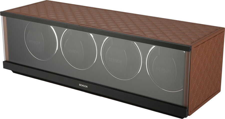 Benson Watch Winder Quad Swiss Series 4.20 Light Brown Leather