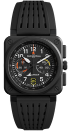 Bell &amp; Ross BR 03 Chrono Rafale Solo Display Limited Edition Watch BR0394-RSD-CE/SRB