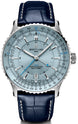 Breitling Watch Navitimer Automatic GMT 41 Light Blue Leather A32310171C1P1