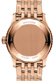 Breitling Navitimer GMT 41 Green 18k Red Gold Bracelet Watch