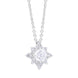 18ct White Gold .31 Diamond .19 Round Star Diamond Cluster Pendant & Chain