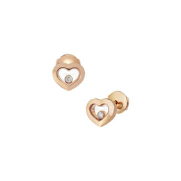 Chopard Happy Diamonds Icons 18ct Rose Gold 0.10ct Diamond Stud Earrings 83A054-5001