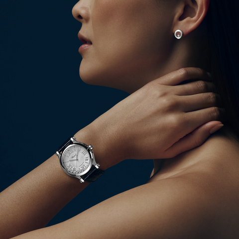 Chopard Happy Diamonds Icons 18ct White Gold 0.10ct Diamond Stud Earrings