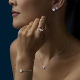 Chopard Happy Diamonds Icons 18ct White Gold 0.10ct Diamond Stud Earrings