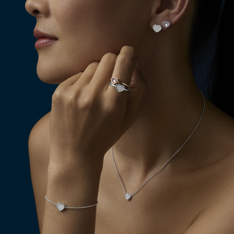 Chopard Happy Diamonds Icons 18ct White Gold 0.10ct Diamond Stud Earrings