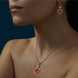 Chopard Happy Hearts 18ct Rose Gold 0.05ct Diamond Carnelian Pendant