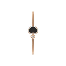 Chopard Happy Hearts 18ct Rose Gold 0.19ct Diamond Onyx Bangle 85A074-5204