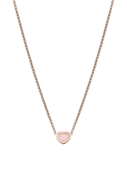 Chopard Happy Hearts 18ct Rose Gold Pink Opal Necklace