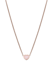 Chopard Happy Hearts 18ct Rose Gold Pink Opal Necklace, 81A086-5620