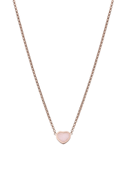 Chopard Happy Hearts 18ct Rose Gold Pink Opal Necklace, 81A086-5620