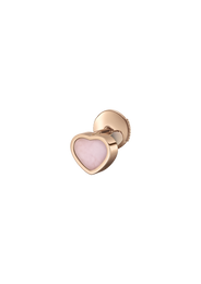 Chopard Happy Hearts 18ct Rose Gold Pink Opal Single Earring
