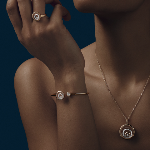 Chopard Happy Spirit 18ct Rose Gold 0.18ct Diamond Bangle