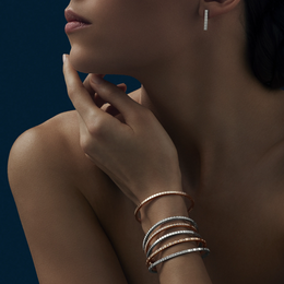 Chopard Ice Cube 18ct Rose Gold Diamond Bangle