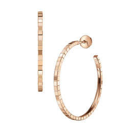 Chopard Ice Cube 18ct Rose Gold Hoop Earrings
