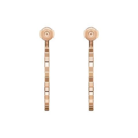 Chopard Ice Cube 18ct Rose Gold Hoop Earrings