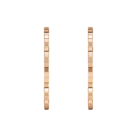 Chopard Ice Cube 18ct Rose Gold Hoop Earrings