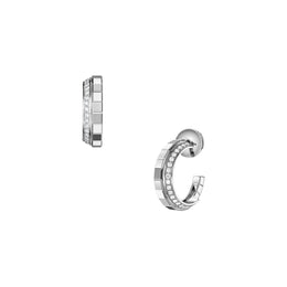 Chopard Ice Cube 18ct White Gold 0.24ct Diamond Hoop Earrings