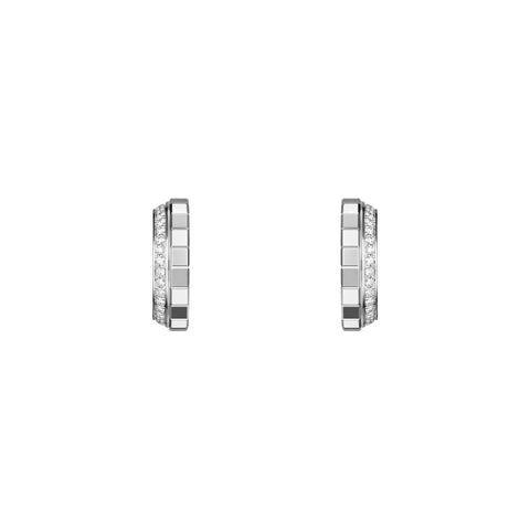 Chopard Ice Cube 18ct White Gold 0.24ct Diamond Hoop Earrings