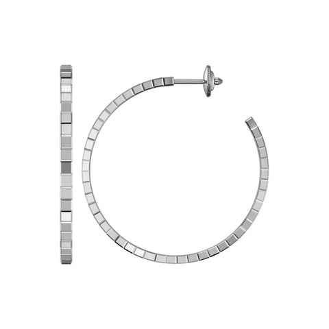 Chopard Ice Cube 18ct White Gold Hoop Earrings