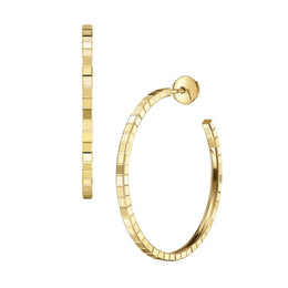 Chopard Ice Cube 18ct Yellow Gold Hoop Earrings