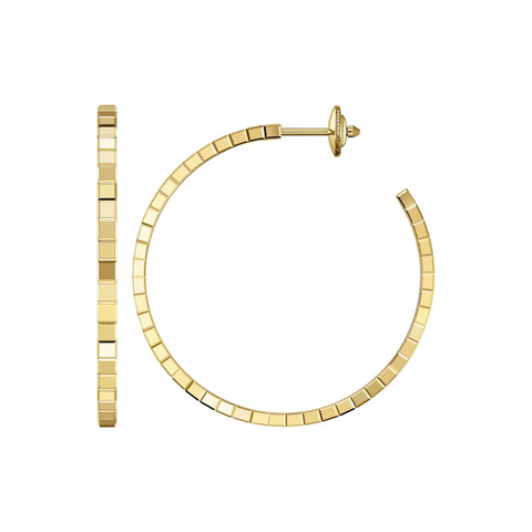 Chopard Ice Cube 18ct Yellow Gold Hoop Earrings
