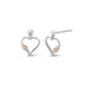 Clogau Past Present Future Heart Silver Earrings