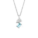Clogau Ti a Fi White Gold, Diamond and Aquamarine Pendant