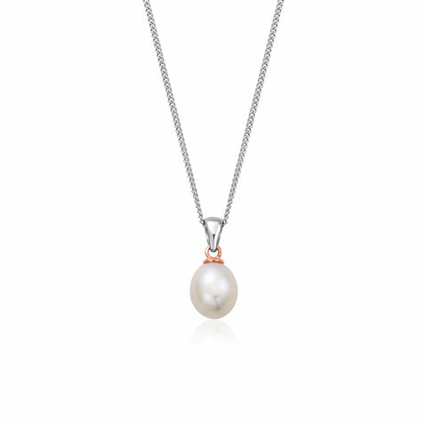 Clogau Welsh Beachcomber Sterling Silver Freshwater Pearl Pendant 3SBCH0633