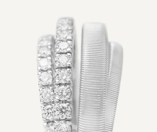 Marco Bicego Masai 18ct White Gold Coil 0.70ct Diamond Ring