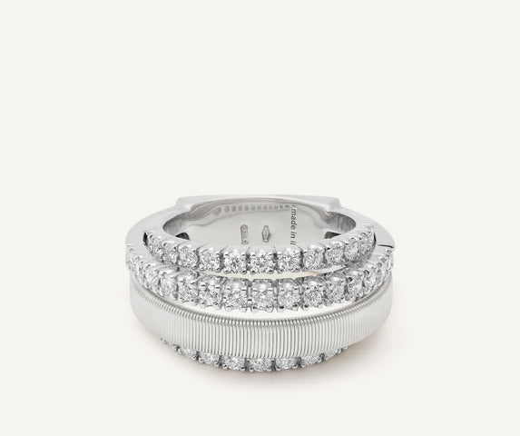 Marco Bicego Masai 18ct White Gold Coil  1.03ct Diamond Ring