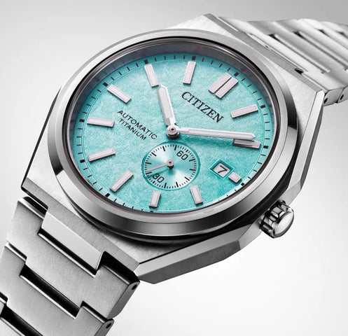 Citizen Super Titanium Zenshin Automatic Textured Blue Watch