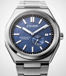 Citizen Super Titanium Zenshin Automatic Textured Blue Watch
