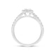 Platinum 0.30ct Diamond 0.45ct Diamond Pear Castle Set Claw Cluster Ring Size N GIA DSI1