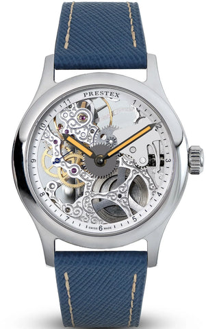 Duckworth Prestex Skeleton Orange Hands Watch D510-05 D