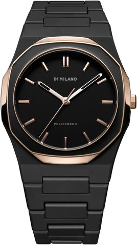D1 Milano Watch Polycarbon Black Mesh PCBJ35