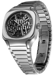 D1 Milano Square Skeleton Grey Depth Watch