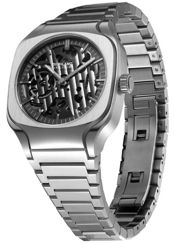 D1 Milano Square Skeleton Grey Depth Watch