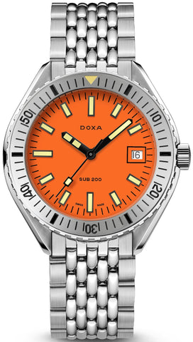 Doxa Sub 200 Professional Stainless Steel Bracelet Watch 796.10.351.10