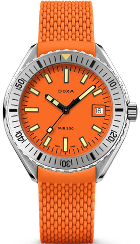 Doxa Sub 200 Professional Orange Rubber Watch 796.10.351.21