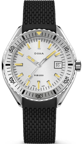 Doxa Sub 200 Searambler Black Rubber Watch 796.10.021.20