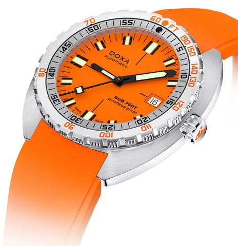 Doxa Sub 750T Professional Orange Rubber Watch product image