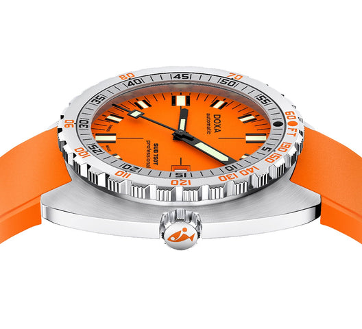 Doxa Sub 750T Professional Orange Rubber Watch product image