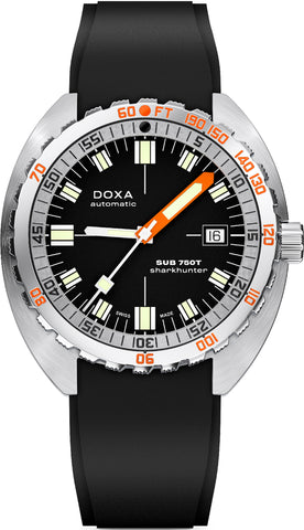 Doxa Sub 750T Sharkhunter Black Rubber Watch 825.10.101.20