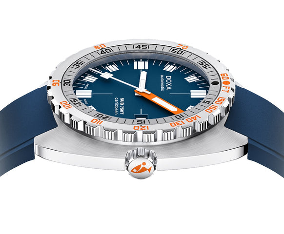 Doxa Sub 750T Caribbean Blue Rubber Watch