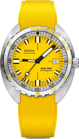 Doxa Sub 750T Divingstar Yellow Rubber&nbsp;&nbsp;Watch 825.10.361.31