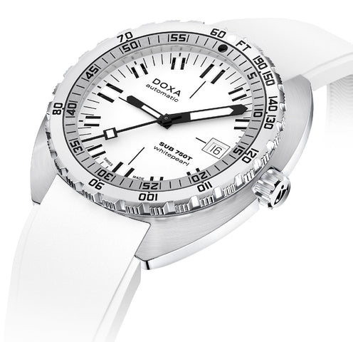 Doxa Sub 750T Whitepearl White Rubber Watch product image